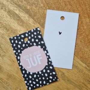 Cadeaulabel - Voor de liefste juf